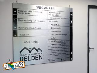 Bewegwijzering aan de muur